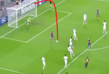 Video danh thủ: Siêu phẩm đánh gót bị... việt vị của Messi